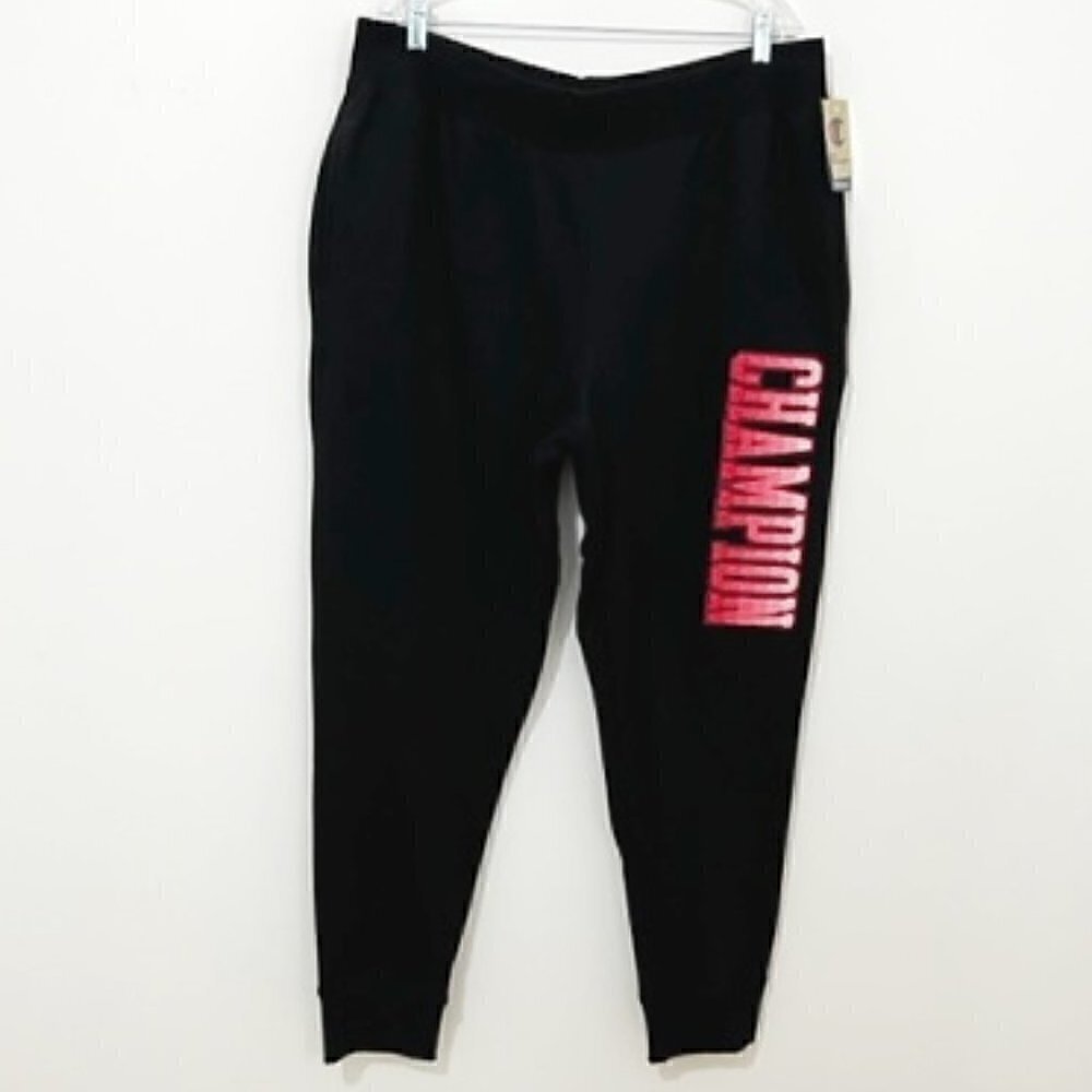 Champion Reverse Weave Black Jogger Sweatpants